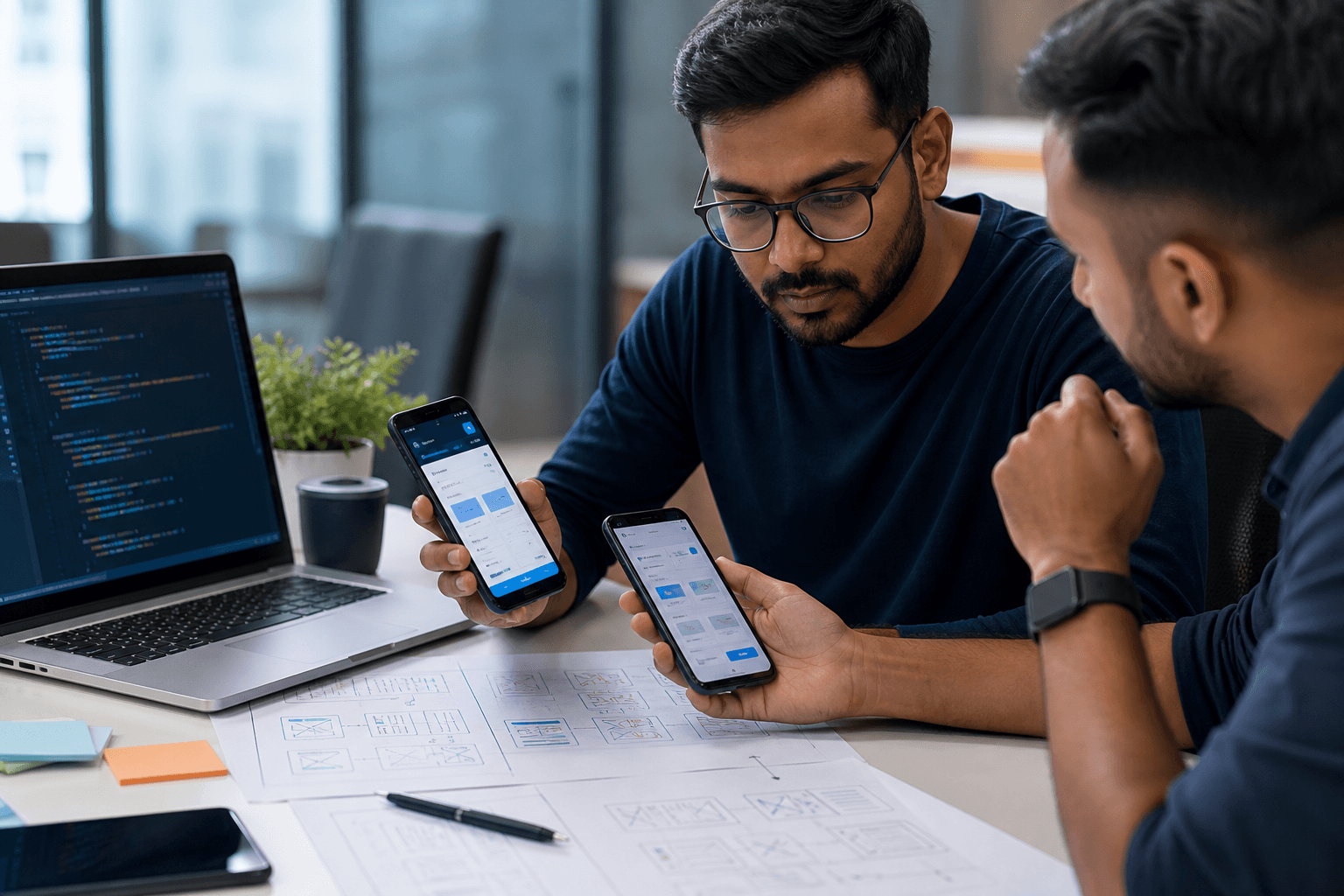 Mobile App Development team at work